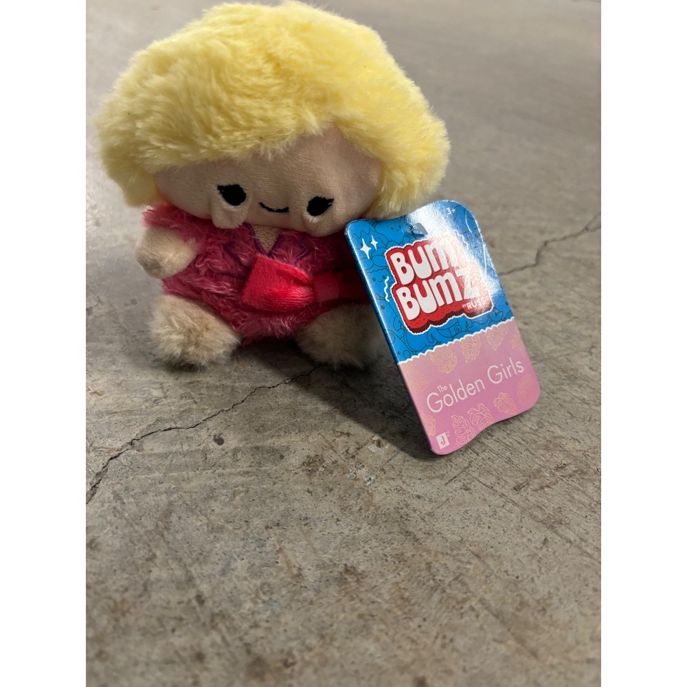 BumBumz The Golden Girls Rose Nylund Plush Toy Russ Pink Yellow 4.5 inch NWT